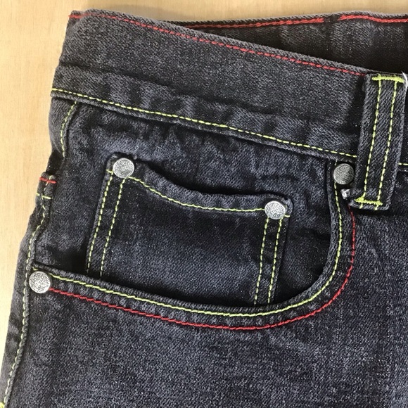 Coogi Mens Embroidered Jeans Gray Denim Baggy Loose Fitting Wide Leg Sz 34 x 34 - Picture 9 of 16